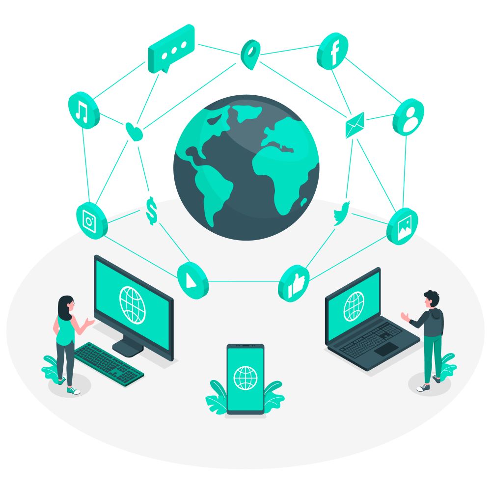Illustration Online Marketing Strategie
